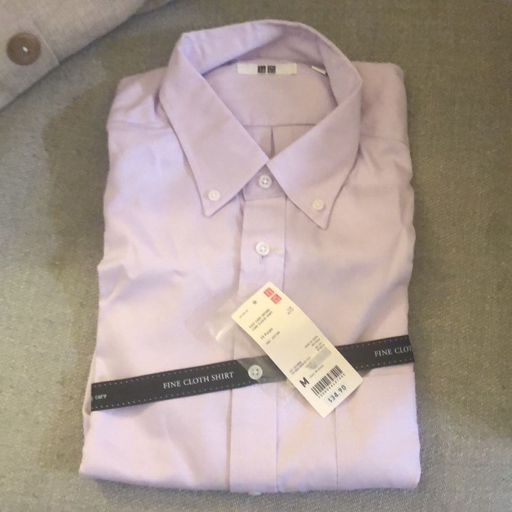 Uniqlo easy care Oxford long sleeve shirt